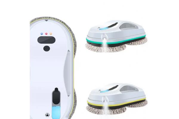 Ultra Thin Body Robot Bagless Window Cleaner With Two Clean Wheels 290 * 145 * 94MM