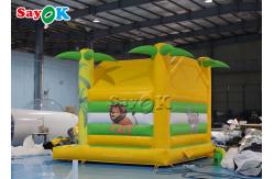 China Customized Coconut Tree Inflatable Bounce House 0.55mm PVC Tarpaulin Material supplier