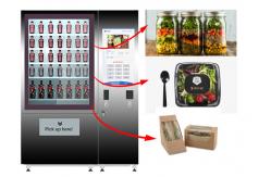 China Public Salad Jar Vending Machine With Conveyor System For Gym University supplier