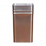 Popular Hotel Stainless Steel Trash Can Hotel Modern Public Rectangular Stainless Steel Trash Can for sale