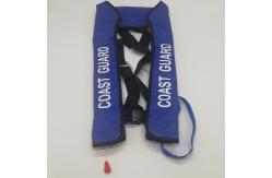 China 150N Navy Blue Coast Guard Inflatable Life Jacket With 33g CO2 Cylinder supplier