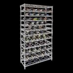 Style Selections Wire Shelving , Metal Wine Shelf With 12 Layer Shelf 108 Bottles for sale