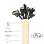 Neoprene Cable Sleeve Wrap Cover Organizer / Under Table Cable Organizer for Home Entertainment for sale