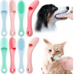 BPA Free Silicon Tooth Brushing Kit Set Teeth Cleaning Dog Finger Pet Toothbrush