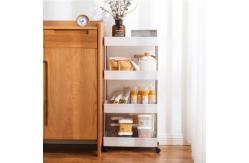 China Multilayer Mobile Storage Trolley Rack For Kitchen Bedroom Bathroom supplier
