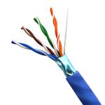 China Wholesale  0.47mm FTP CAT5E Cable Blue PVC Jacket Pure Copper High Speed Network Cable 1000FT for sale