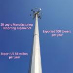 26M Modular Design Monopole Tower For Urban Dense Area 5G Coverage