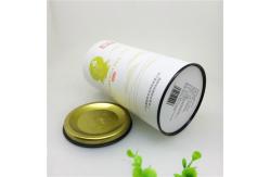 China Custom Logo Metal Lid Paper Composite Cans 99mm Inner Diameter 120mm Height supplier