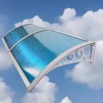 Adjustable Height Plastic Bracket Polycarbonate PC Sheet  Canopy With Noise Reduction Rain Protection