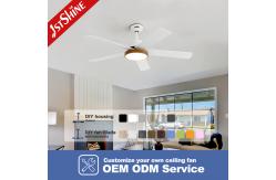 China LED Smart Ceiling Fan Light White Finish 5 MDF Blade High Speed supplier