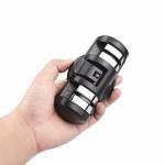Universal Black Manual Professional Knife Sharpener Stainless Steel With Suction Pad