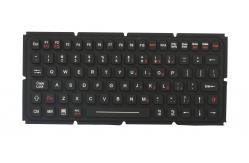 China Illuminated IP65 ruggedized silicone rubber 83 keys keyboard for military computer supplier