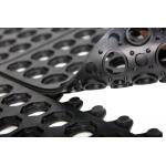 Interlock Non-slip Rubber Mat Sith Holes Drainage Holes Rubber Ramp Mat Roll With Holes for sale