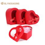 Wholesale Luxury Heart-Shaped Flower Gift Box Custom Logo Coated Paper Die-Cut For Packing And Stickers for sale