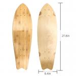 28inch Fish Tail Mini Cruiser Blank Skateboard Decks Canadian Maple Single Kick