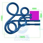 10M Swimming Pool Water Slide Double Enclosed Fiberglass Anti UV Static