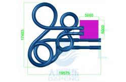 China 10M Swimming Pool Water Slide Double Enclosed Fiberglass Anti UV Static supplier
