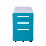 ISO14001 ISO18000 Round Edge Steel Mobile Pedestals 156cm  With Three Drawers for sale
