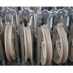 Galvanized Steel Frame Overhead Line Construction Tools Nylon Pulleys 660 * 100mm