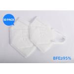 Custom Enlarged Foldable N95 Respirator Mask Excellent Bacterial Filtration Melt Blown for sale