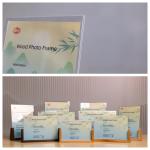 Crystal Clear Acrylic Picture Frame With Wood Base And Personalized for sale