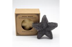 China Starfish Shape Lightweight Charcoal Face Sponge Konjac For Acne supplier