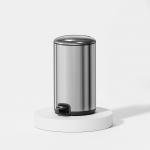 20L Stainless Steel Household Kitchen Thin Lid Pedal Trash Waste Bin Dustbin Soft Close Round Metal Trash Can Sustainable for sale