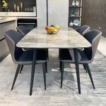 OEM European Style Rectangular Dining Table Set Marble Dining Room Furniture for sale