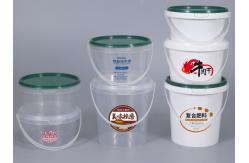 China Bucket Shaped Clear Plastic Container Smooth Surface Customizable supplier
