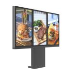 49inch  Digital Drive Thru Menu Boards For Restaurants 3000nits Spliced 3 Screens Outdoor for sale