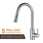 Commercial Lead Free Black Pull Out 2 Hole Kitchen Tap 35mm Ceramic Cartridge With Spray for sale