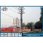 Zinc Coated 69 KV Transmission Line Tubular Steel Poles With ISO Certificate for sale