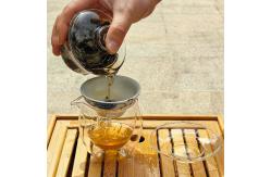 China OEM ODM Double Walled Glass Cups / Mugs With Infuser Basket supplier
