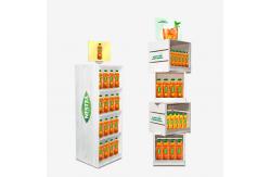 China Stackable Free Standing Display Rack Supermarket Beverage Juice Display Stand supplier