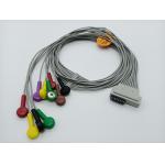 IEC AHA Snap Clip Banana 4.0 Holter ECG Cable 1m Compatible CARDIOLINE for sale