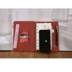 Leather A5 Wireless Charging Notebook With Built In Power Bank Recyclable