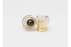 China Non Spill Gold Aluminum Perfume Bottle Lid Textured Design With Concave Collar supplier