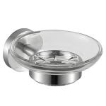 Bathroom Glass Soap Holder Hotel Wall Mounted Soap Bracket Polished for sale