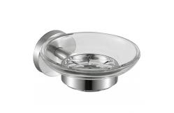 China Bathroom Glass Soap Holder Hotel Wall Mounted Soap Bracket Polished supplier