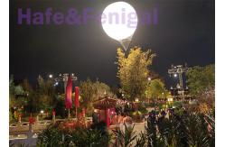 China 400Watt LED Event / Helium Moon Balloon Lights With Spherical Printed Envelope 4x200w supplier