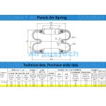 AIRSUSTECH F Series Punch Rubber Air Spring F-120-2 Cross YOKOHAMA S-120-2R for sale