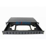 SC Duplex 1U 12 Port Fiber Optic Patch Panel For Telecom Network for sale