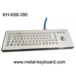 Desktop Industrial Computer Keyboard Stainless Steel Water Proof With Laser Trackball for sale
