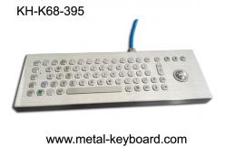China Desktop Industrial Computer Keyboard Stainless Steel Water Proof With Laser Trackball supplier