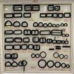 Square Ring Plastic Adjuster Buckle For Bags Coating Black AZO SGS for sale