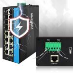 16 Port Gigabit Managed PoE Switch 802.3at Standard 8 Optical SFP Slots 240W Budget for sale