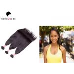 Unprocessed Virgin Double Drawn Hair Extensions , Straight Style Human Hair Weaving for sale
