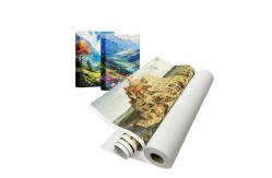 China 380gsm Eco Solvent UV Latex Inkjet Glossy Polycotton Canvas Roll supplier