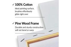 China 280G Cotton Primed Stretched Canvases , Artist Painting Canvas Customized Size supplier