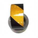China 20cm*50m Yellow and Black PVC Printable Reflective Material Honeycomb Crystal Lattice Stripe Tape for Car and Truck Vehicles manufacturer